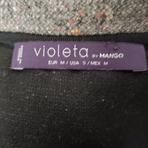 MANGO VIOLETA Gray Taupe Tweed Dress M - Picture 6 of 7